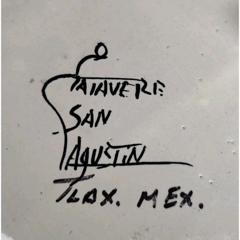 Talavera Mexican Pottery Oval Plate La Casa De Abuelita Grandma's House Platter - Picture 3 of 9